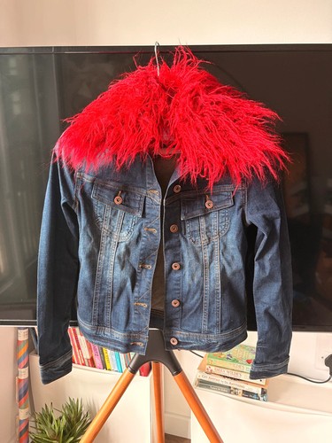 Vintage fitted denim jacket - denim,