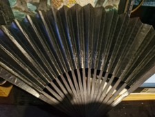 Vintage Oriental  Hand Fan ( 55 Cm Across  ) Box J3