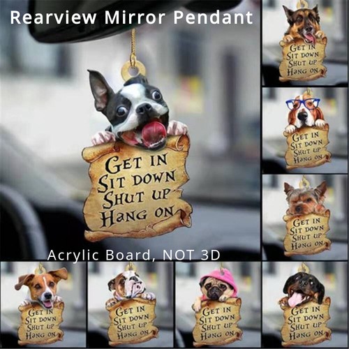 Car puppy hanging ornament - car,