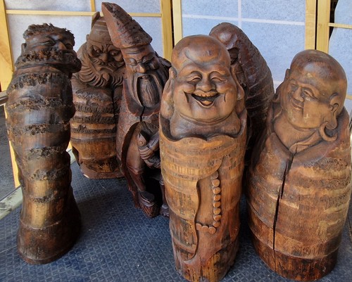 Bamboo buddha root carvings - buddha,