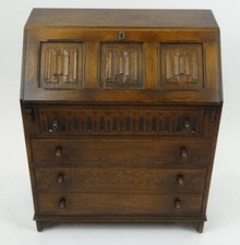 Jaycee Furniture Repro Arts and Crafts Bureau Desk Solid Oak Good Condition