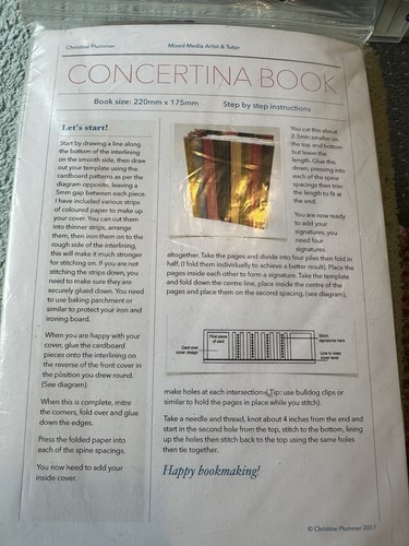 Book binding concertina - binding, kit