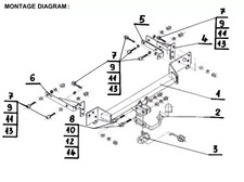 Swan Neck Tow Bar For RENAULT