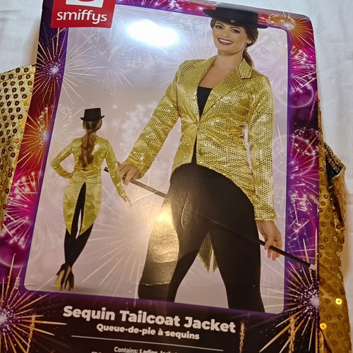 Smiffys gold sequin tailcoat - sequin,