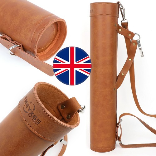 Arrow leather quiver pocket - leather,