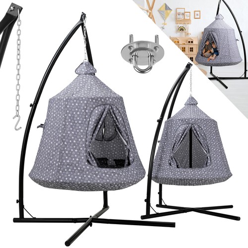 Hanging chair with stand - with,
