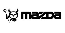 2x MAZDA DEVIL VINYL STICKER