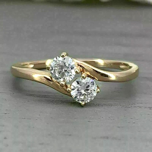 Round diamond 2 stone - 2,