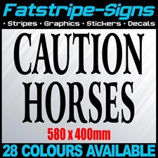 Caution horses stickers - caution,
