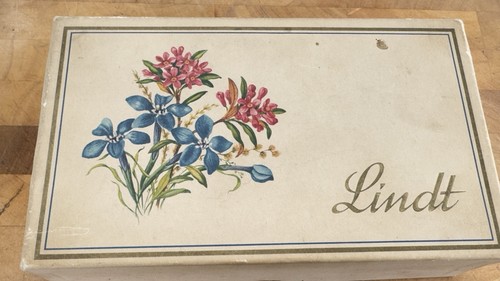 Vintage empty lindt chocolate - vintage,