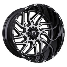 22x12 Machined Black Wheel TIS