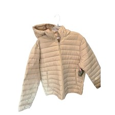 NWT Ozark Trail Men's Hooded Puffer Jacket Recycled Fiber Dune Size L (42-44)