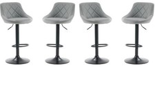 4 X Grey Faux Leather Cordoba