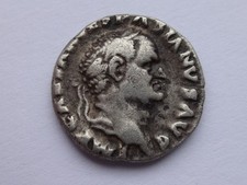 Silver denarius of Vespasian, AD 69-79./