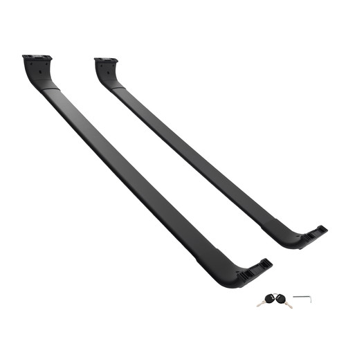 Black aluminium roof rack - black,