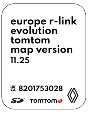 RENAULT R-Link v11.25 Sat Nav SD Card Map 2024 – 2025 UK-Europe