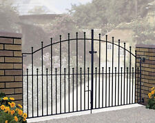 Wrought iron double driveway