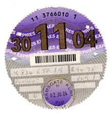 OLD ROAD TAX  DISC 30 11 04