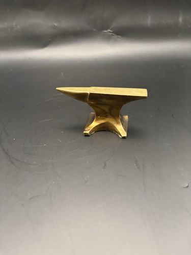 Small antique anvil brass - small,