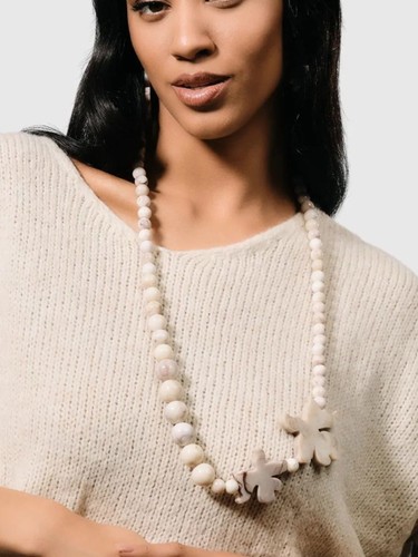 Alembika lotus bead necklace - bead,