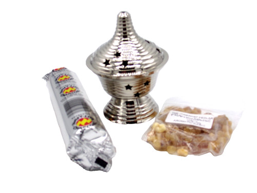 Chrome finish incense - chrome, burner