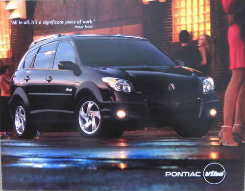2003 pontiac vibe usa brochure - pontiac,