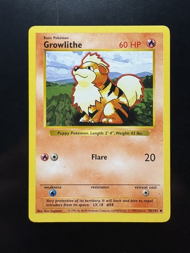 Growlithe base set shadowless - set,