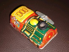 Vintage Tin Wind Up Toy Train Locomotive Made In Japan - 8cm x 4.5cm