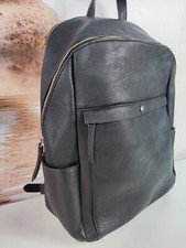 Accessorize Faux Leather Backpack Zipped Size H40cm W25cm D10cm