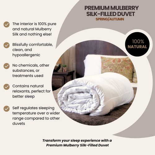 Premium mulberry silk - premium, silk-filled