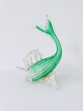 Vintage Murano green glass