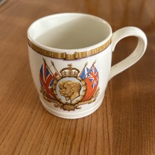 Vintage Commemorative Mug King George V & Queen Mary Silver Jubilee 1935 Meakin