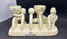 Lurpak Vintage Cream Glazed Toast Rack & Two Egg Cups
