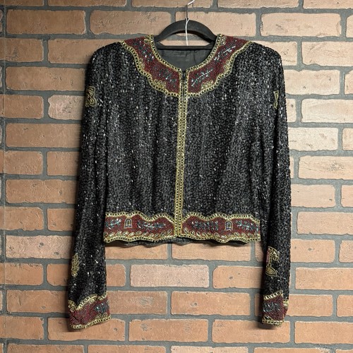 Vintage beaded bolero - beaded, zipper