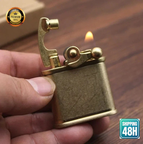 Vintage brass kerosene - vintage, lighter