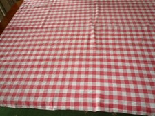 VINTAGE TABLECLOTH  RED /WHITE