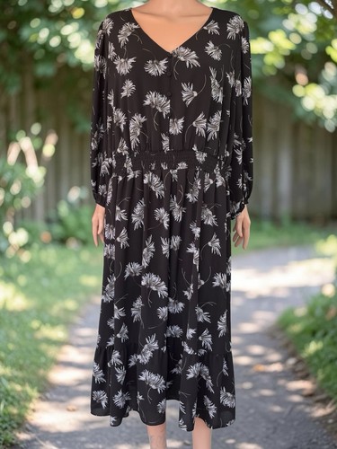 Talbots 18w black floral - 18w,