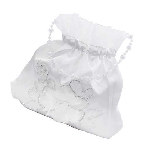 White bridal bridesmaid satin - white,