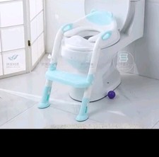 Child Toilet Seat with Stairs with Non-Slip Pads (Grey)