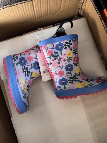 Girls floral wellingtons size - girls,
