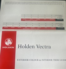 Holden Vectra Exterior Colour & Trim Car Sales Info Brochure Australia 1999