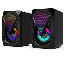 X2 Computer Speakers with Subwoofer for PC Desktop Computer Laptop LED2466