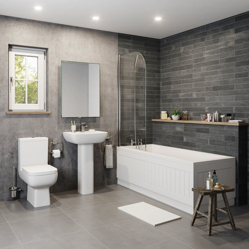 Bathroom suite pedestal basin - pedestal,