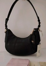 New Radley Bliss Crescent black genuine leather Small Hobo handbag with tags 