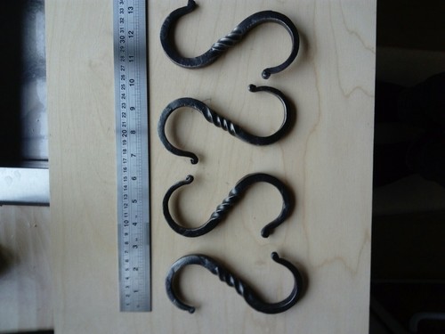 Hooks blacksmith forged - s,