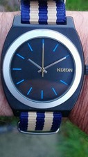 Lovely men's Nixon Minimal "Time Teller P". New Battery. New NATO Strap. GWO.