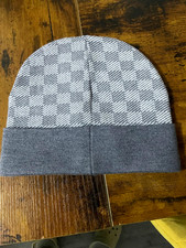 LV Beanie Men's Grey % Navy