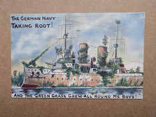 UNUSUAL OLD POSTCARD WW1 MILITARY NAVAL SHIP ARTIST HUMOUR WAR TRANSPORT PS 13