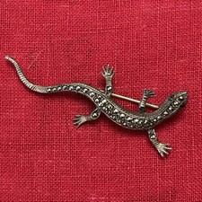 Sterling Lizard Studded With