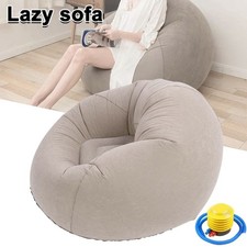Large Lazy Inflatable Sofa Chairs PVC Lounger Seat Bean Bag Pouf Puff Couc